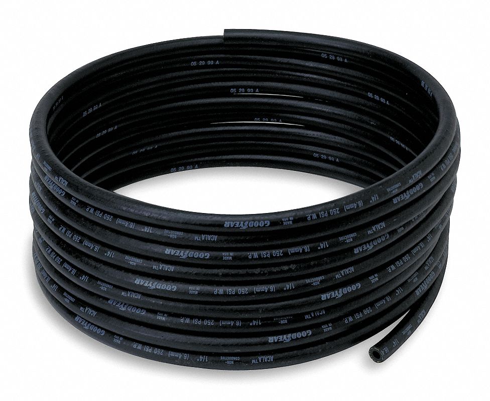 PRESSURE WASHER HOSE, ⅜ IN ID, 500 FT LENGTH, NITRILE, BLACK, 3,000 PSI