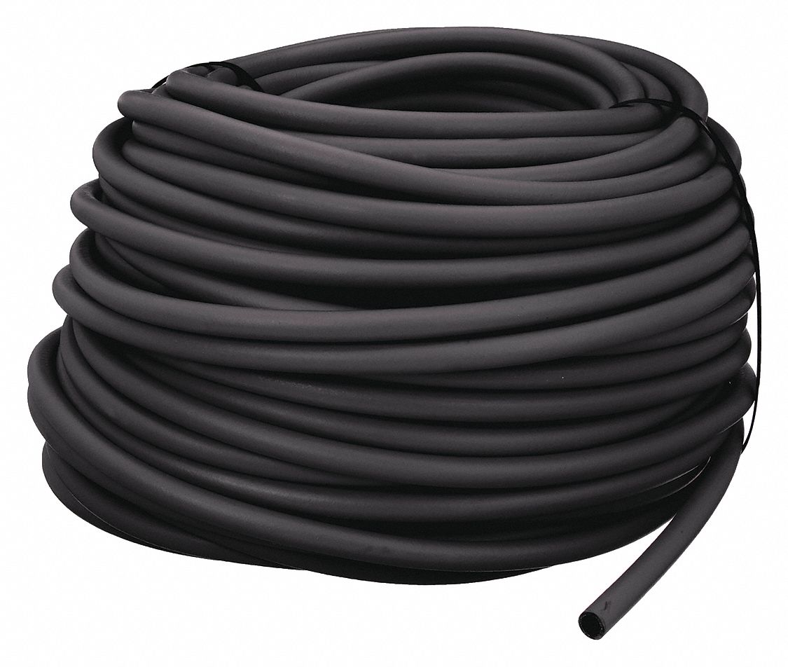 PUSH-ON HOSE,150 FT L,BLACK,VINYL