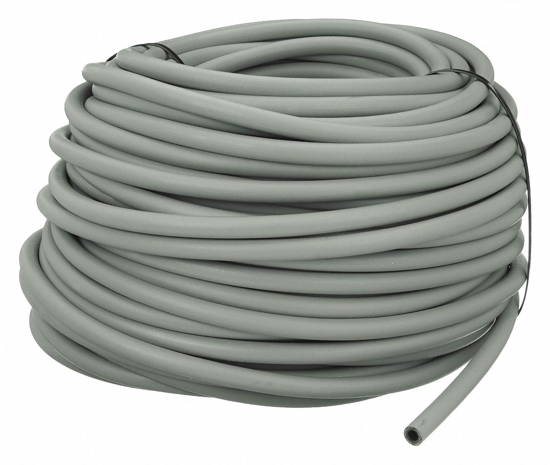 PUSH-ON HOSE,250 FT L,GREY,VINYL