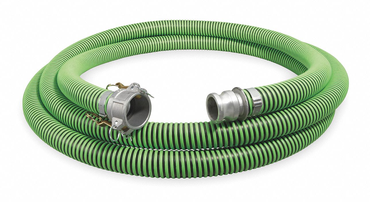 2" Green FCAM x MP Water Suction Hose Kit w/50' Blue Discharge Hose 