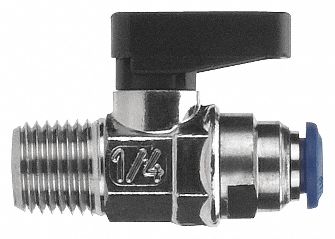MacCan Pneumatic BUC1/4 Straight Union Ball Valve 1/4 x 1/4 Tube OD Air Push to Connect Fittings Pack of 5 