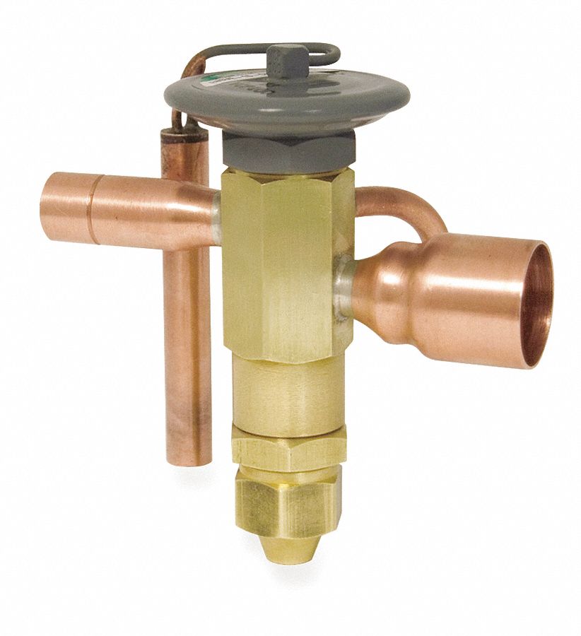 Thermostatic Expansion Valve: R-22, Straight Through Solder, 10 to 60, External