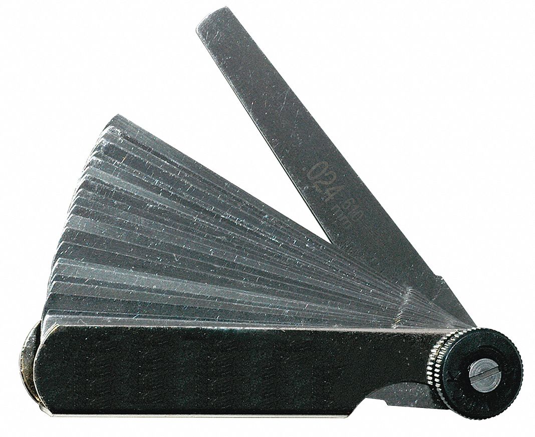 MITUTOYO Tapered Feeler Gauge Set, Thickness Range 0.0015 in to 0.025