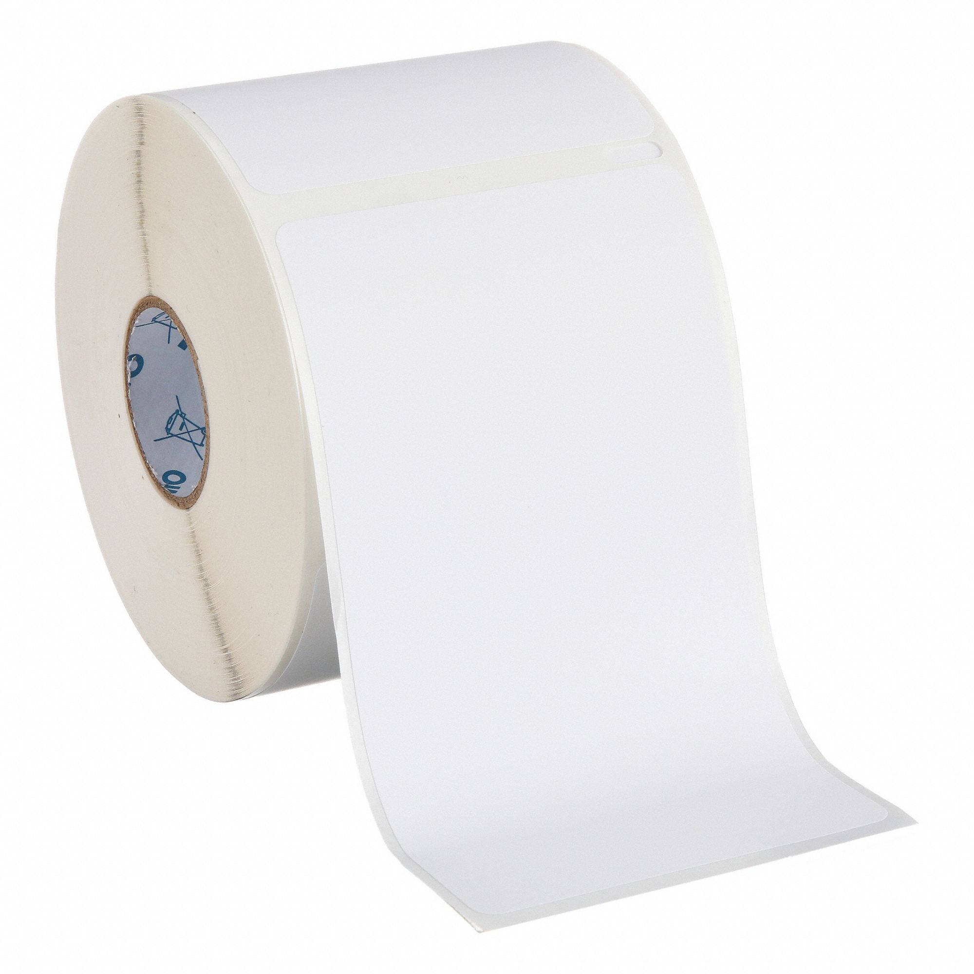 Printer Label: 4 in Label Wd, 2 5/16 in Label Ht, White, 1 in Core Dia., 300 PK