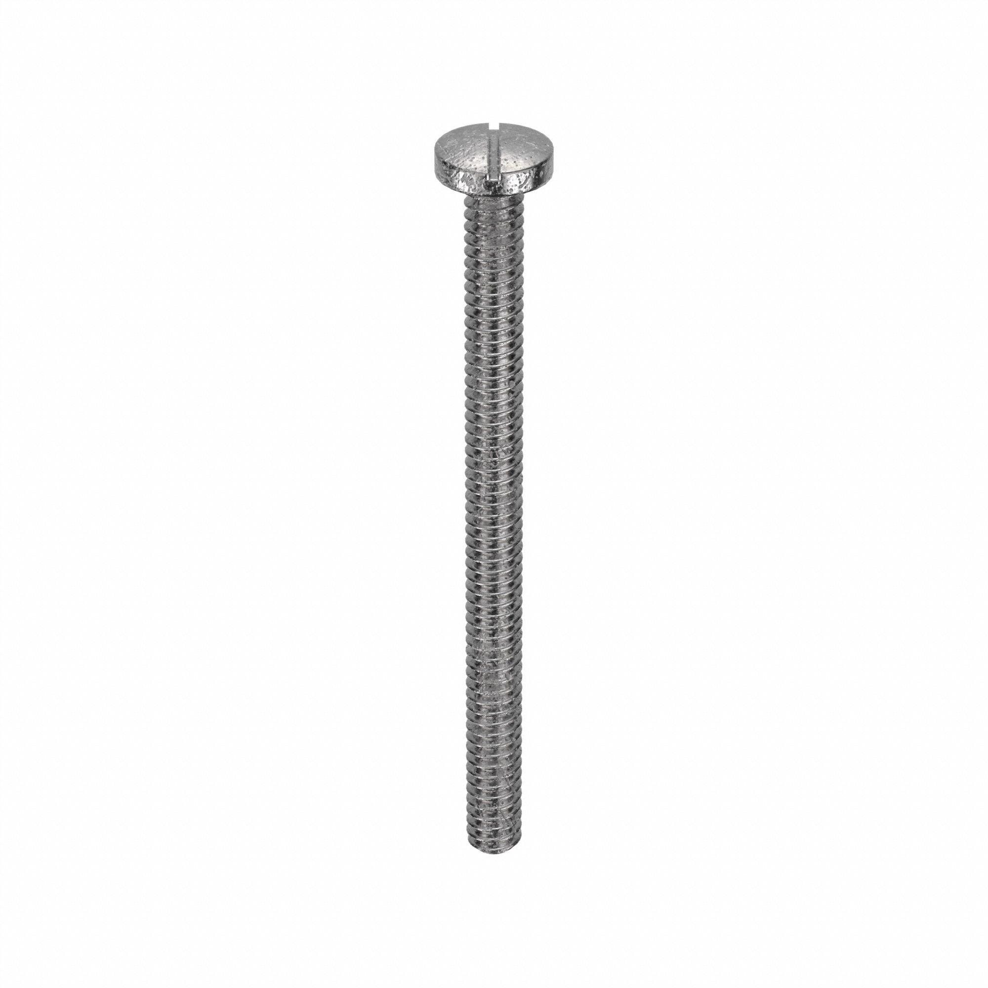 MACHINE SCREW, #4-40 THREAD, 1½ IN L, 18-8 SS, PLAIN FINISH, PAN, SLOTTED, 100 PK