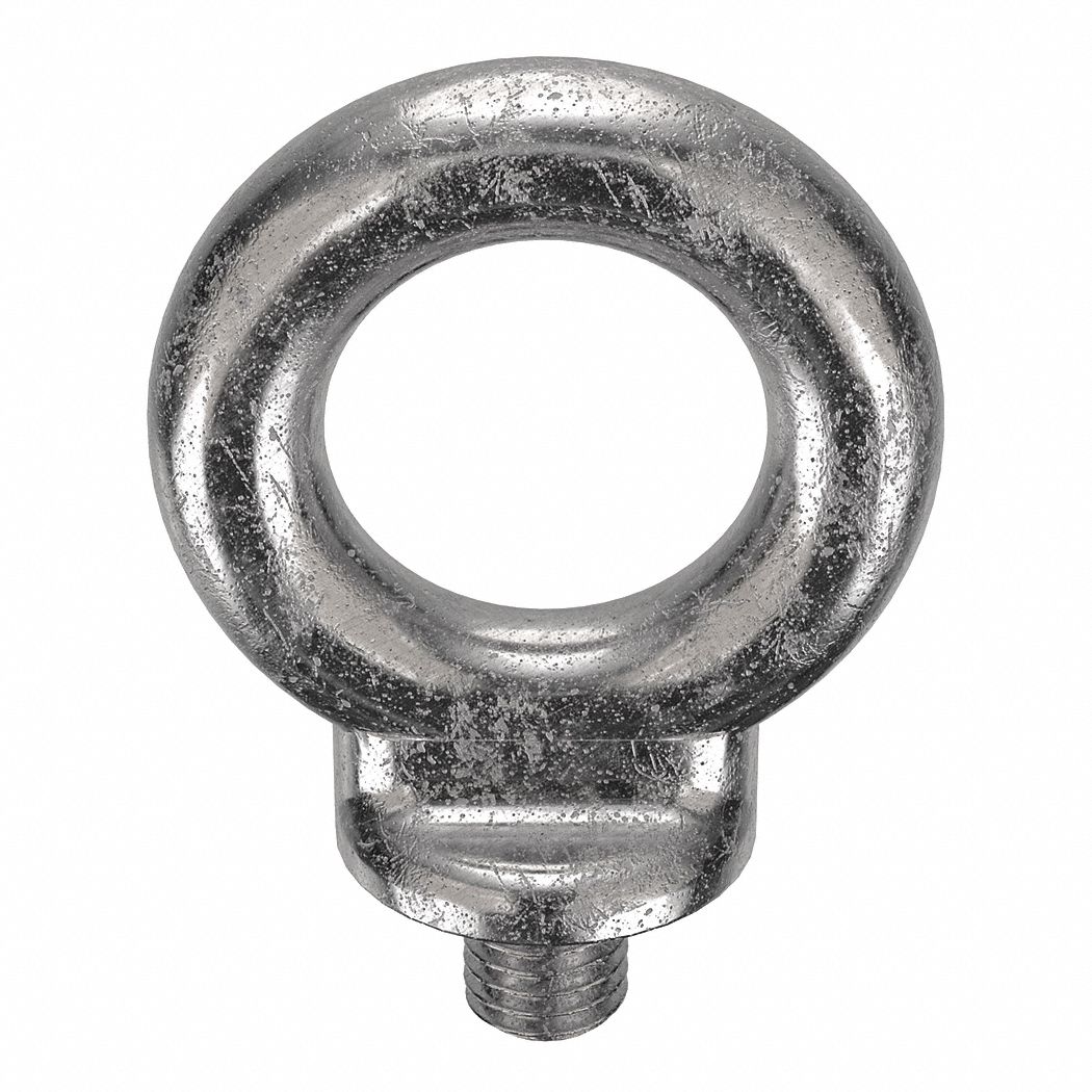 Machinery Eye Bolt: With Shoulder, 316 Stainless Steel, Plain, M12-1.75  Thread Size