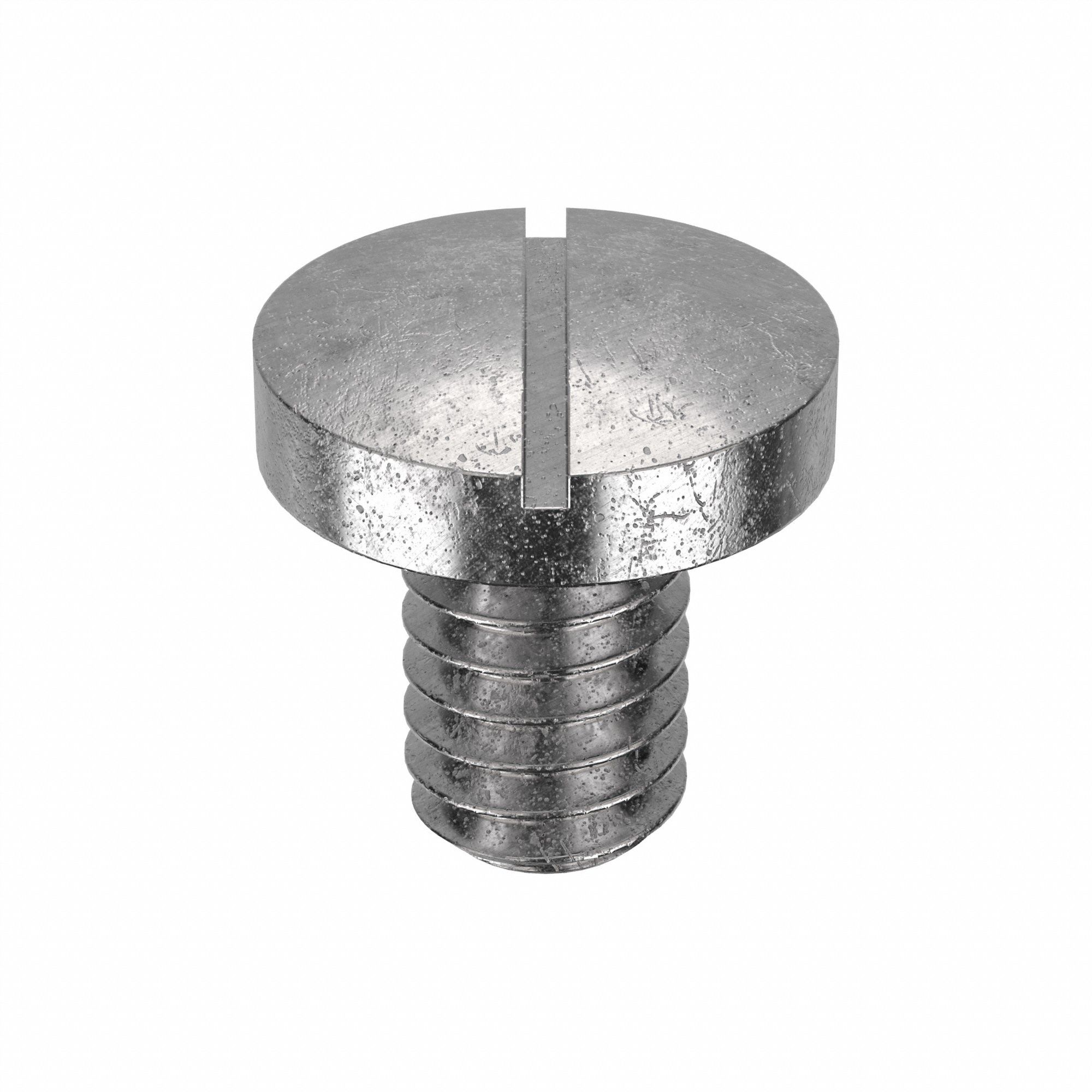 Machine Screw: #8-32 Thread Size, 1/4 in Lg, 18-8, Stainless Steel, Plain, Pan, Slotted, 100 PK