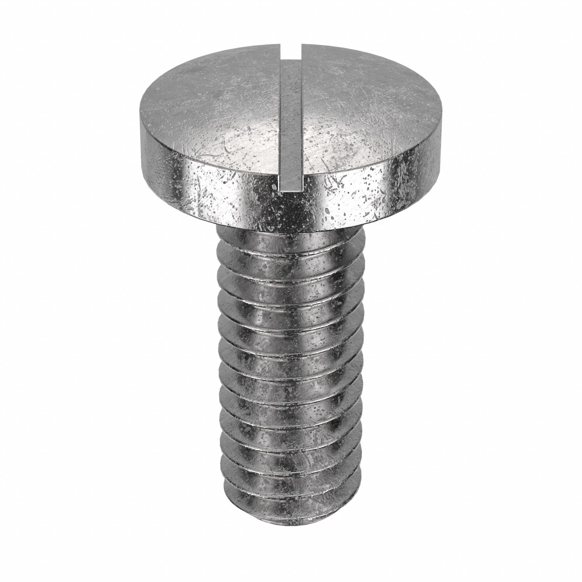 Machine Screw: #8-32 Thread Size, 7/16 in Lg, 18-8, Stainless Steel, Plain, Pan, Slotted, 100 PK
