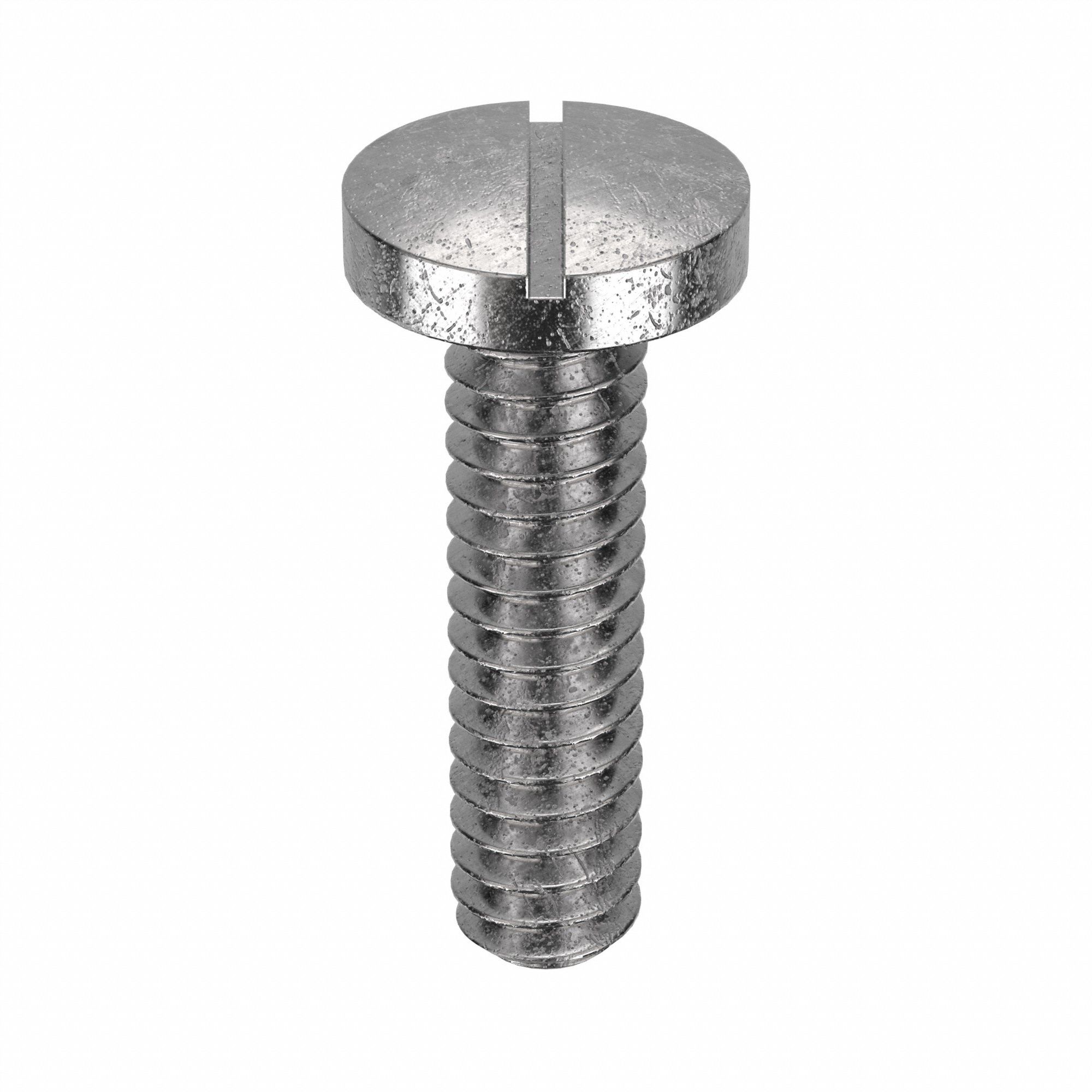 VIS DE MÉCANIQUE,NO10-24, ¾PO L,18-8SS,LISSE, CYLINDRIQUE,FENDUE,100PQ