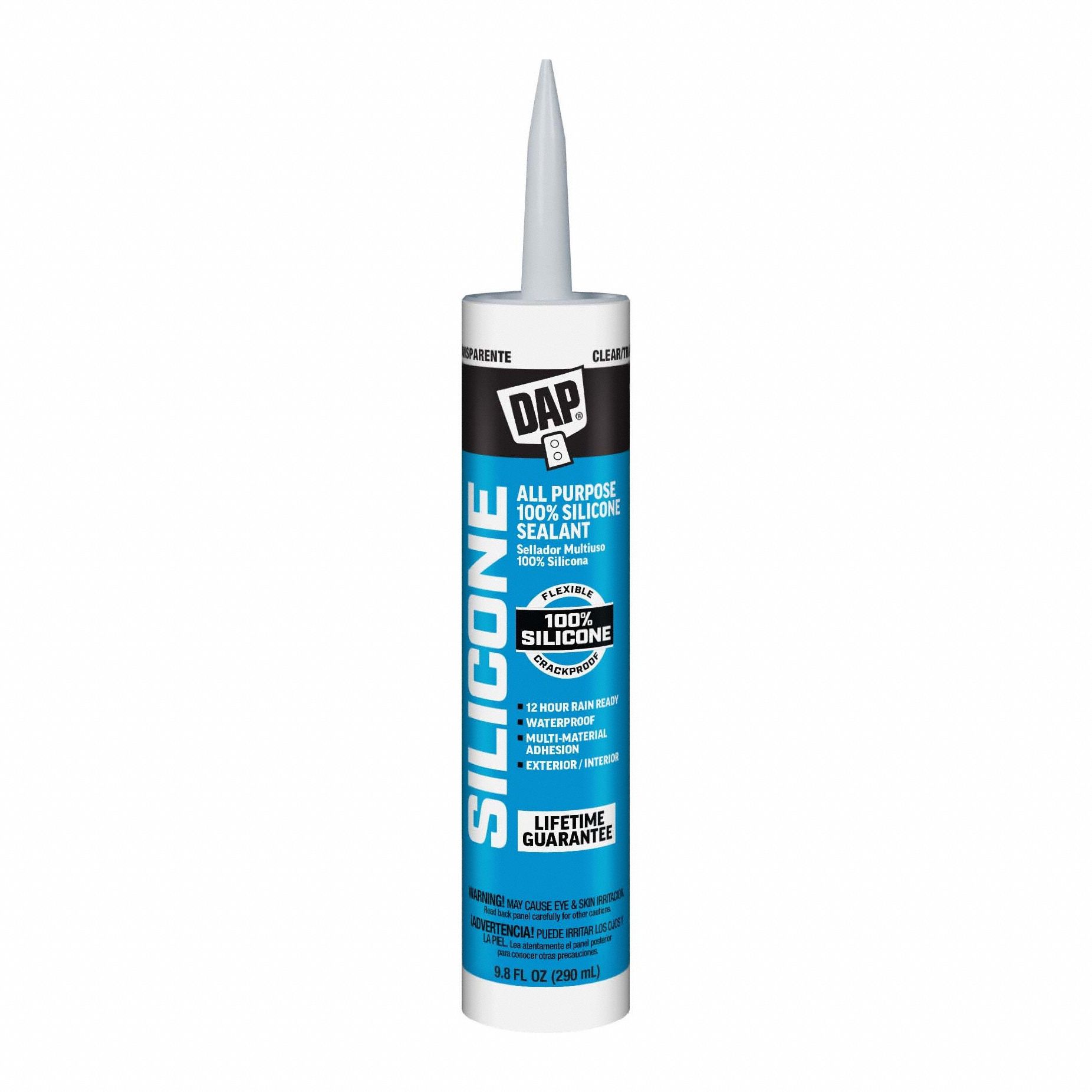 Silicone Sealant: Window, Door & Siding, Clear, 9.8 oz, Cartridge
