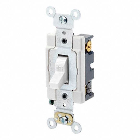 LEVITON, Toggle Switch, 4-Way, Toggle 4-Way, 20 Amp - 2AJ208|1224-SW ...