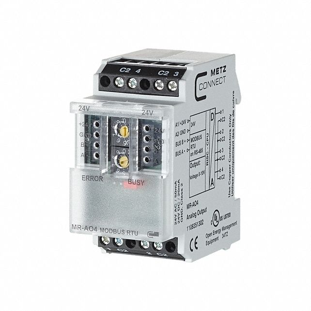 Modbus Module: C-Logline, Modbus RTU, DIN Rail Mounting, (4) Analog Out, 1108351302