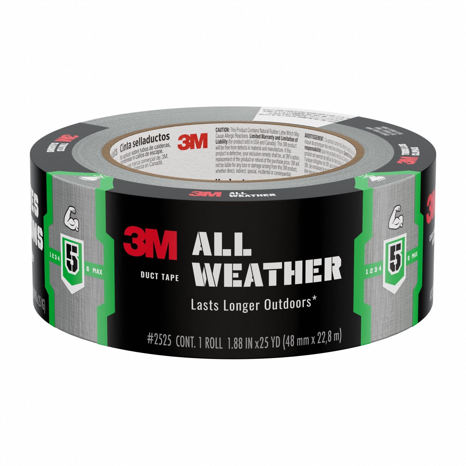 Duct Tape Gray 25 yd L 1-7/8 in W