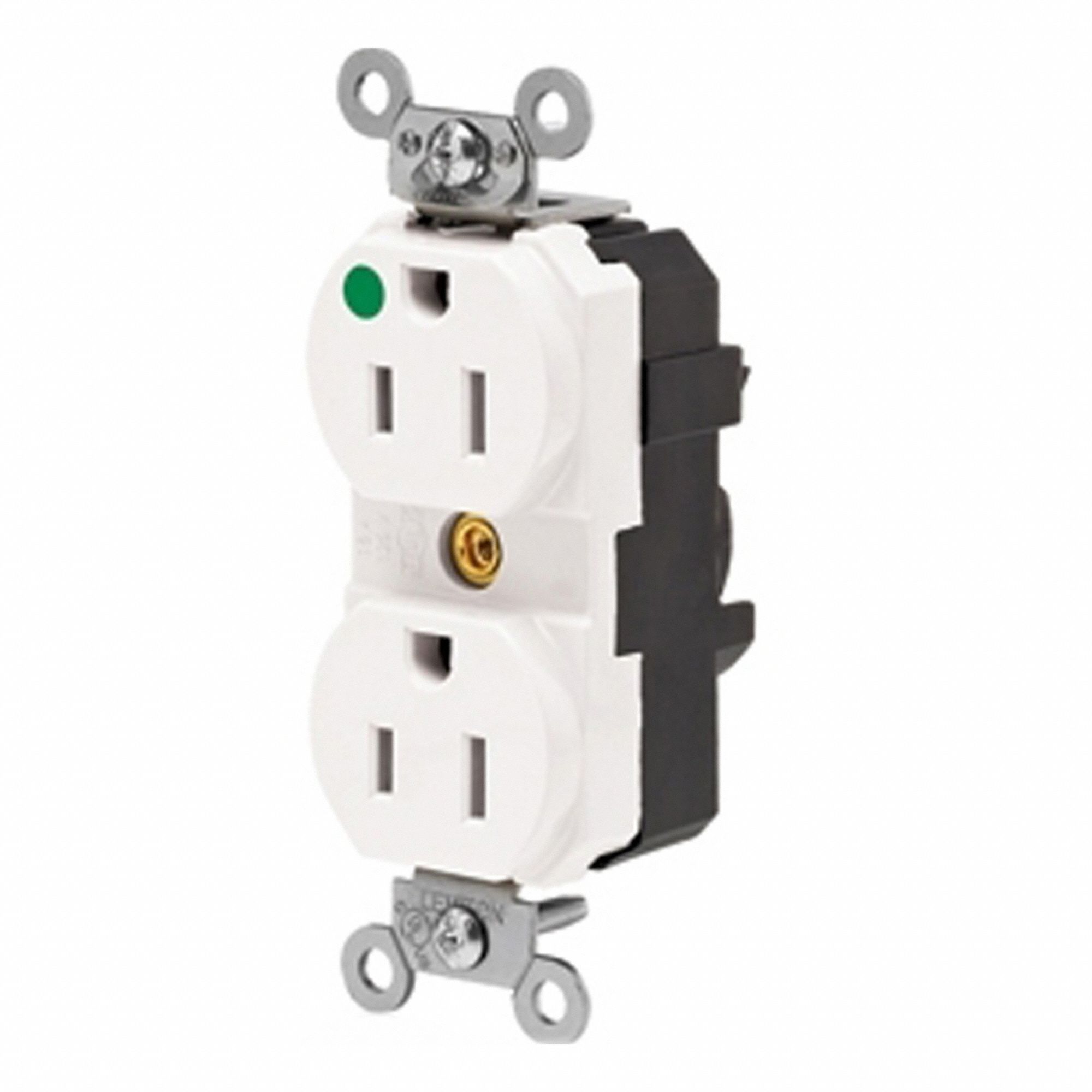 Lev-Lok Dup HG 15A 125V Illum Wht