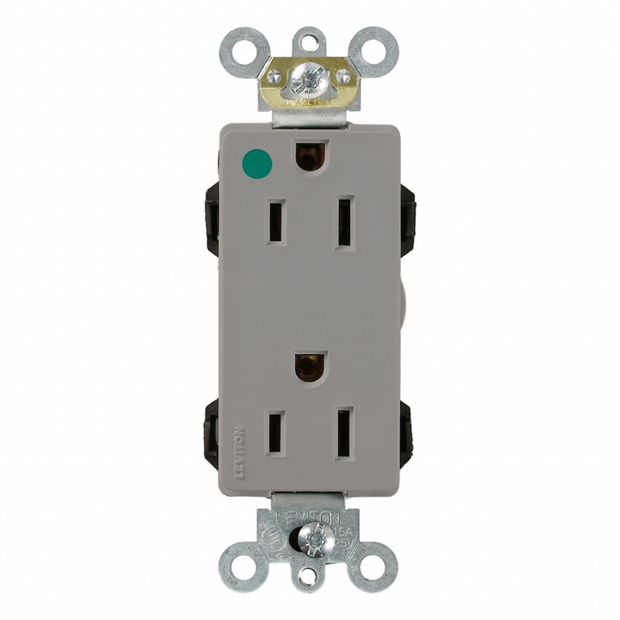 Lev-Lok Dup 15A 125V HG Self-Gr Gry
