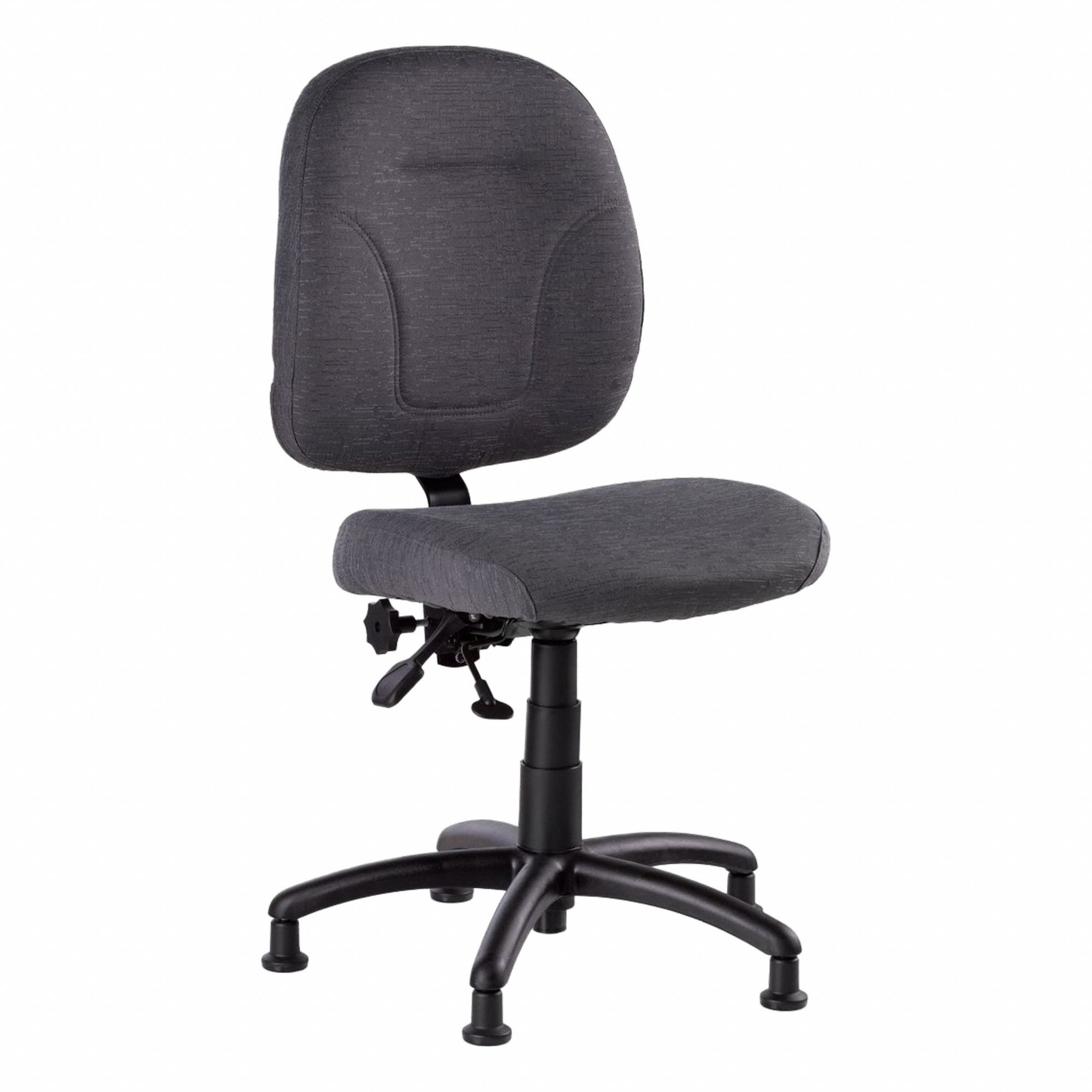 Ergonomic Sewing Chair: SewErgo, Fabric Material, 18 1/2 in Back Ht, 21 1/2 in Seat Wd