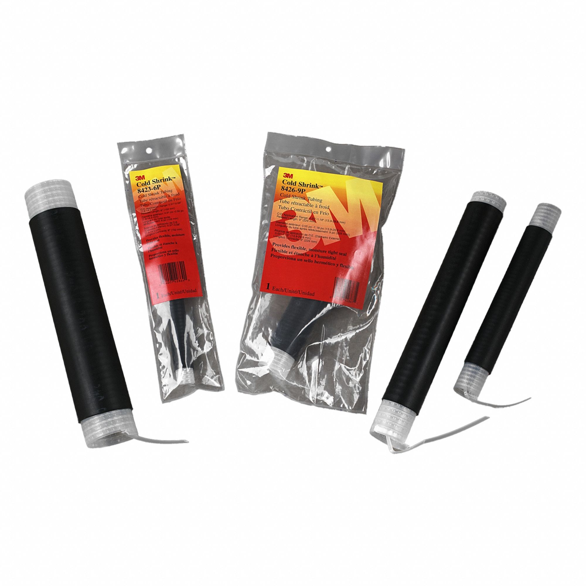 Cold Shrink Insulator: 1.94 in I.D. Before Shrinking, 0.95 in I.D. After Shrinking, 8 in Lg