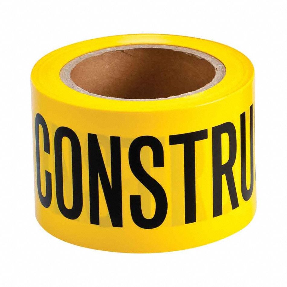 Barricade Tape, Polyethylene, 1000 ft.