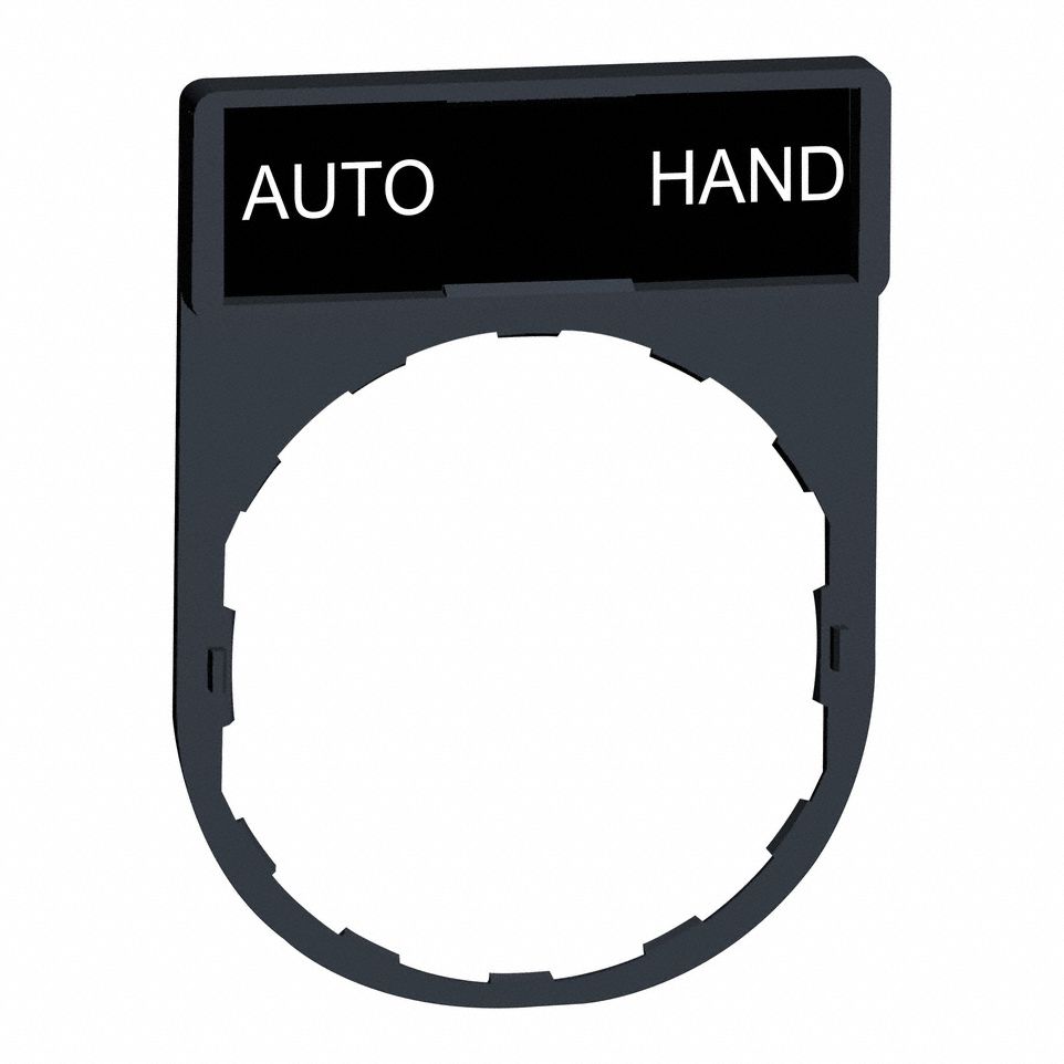 PLAQUE LEG,AUTO-HAND,RECTANG,BLNC/NR/RG