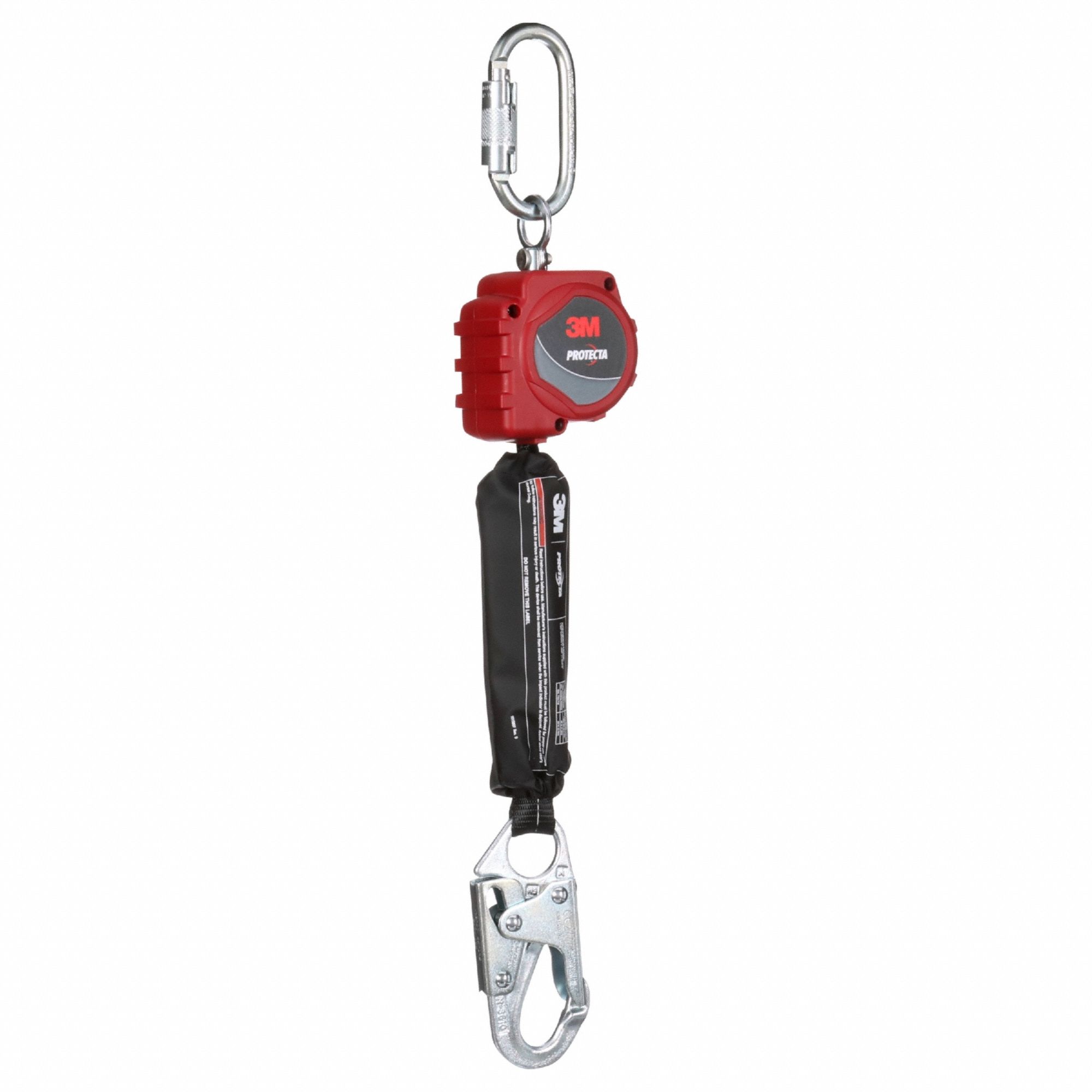 Self-Retracting Lifeline: Steel Carabiner Anchor, Harness Steel Snap Hook, 6 ft Line
