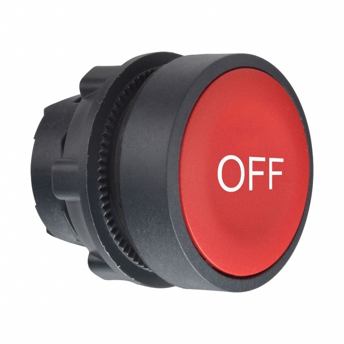 Flush Push Button: Red, 22 mm Mounting Size, Non-Metallic, Momentary