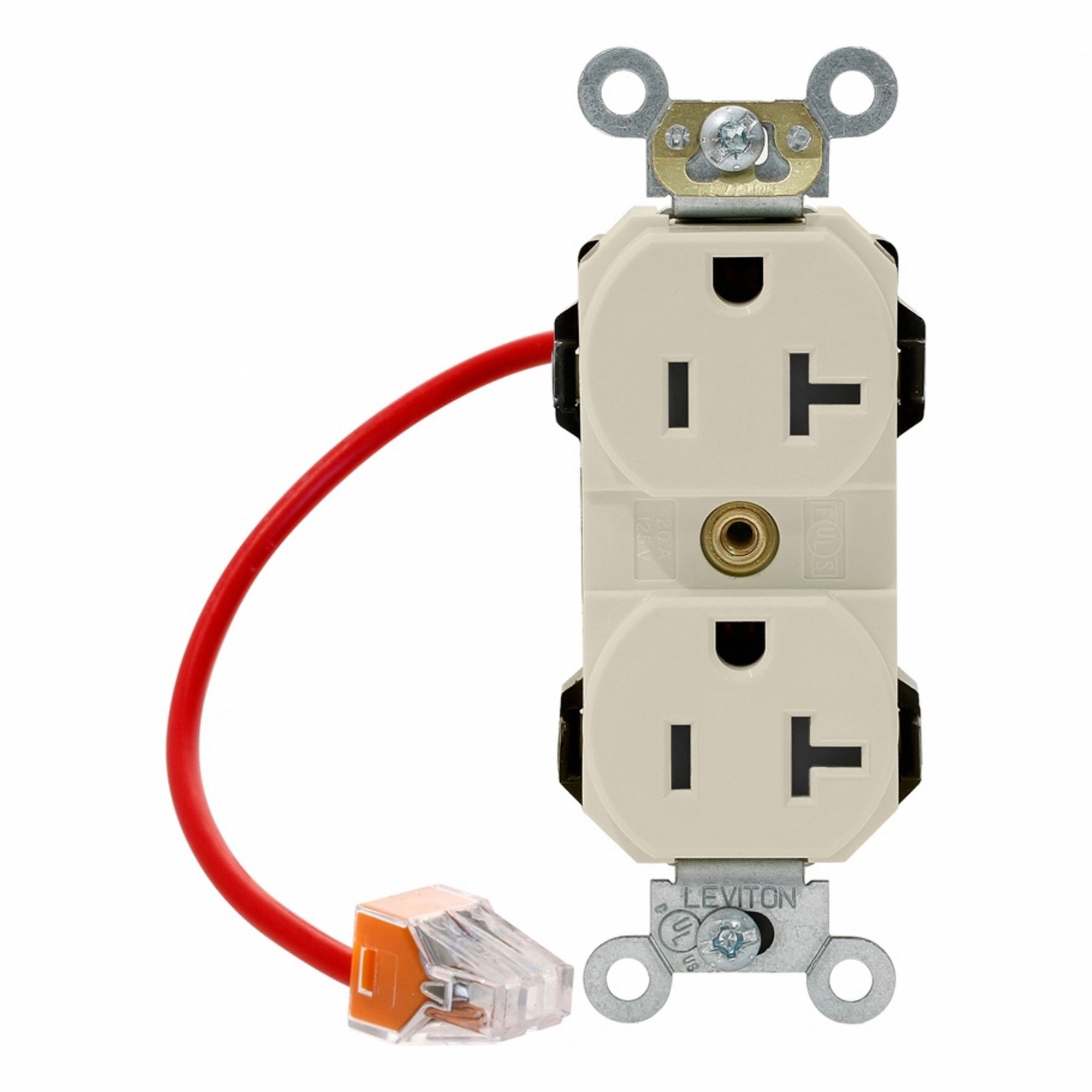 Lev-Lok Rec 20A 125V SC LtAl