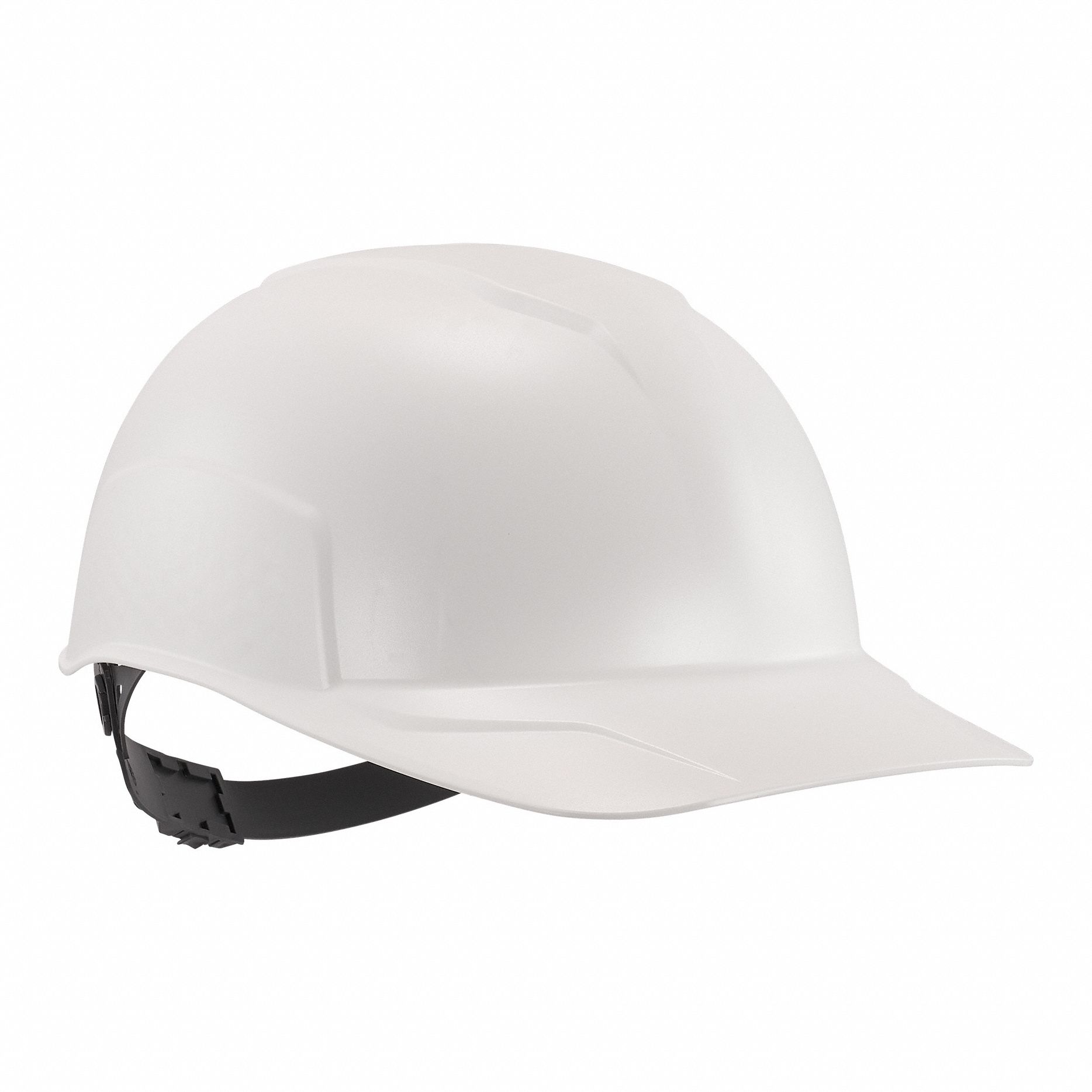 Bump Cap: White, Ratchet, Polyethylene, SKULLERZ BY ERGODYNE, Solid