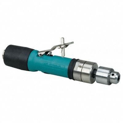 Air-Powered Drill: 1/4 in Chuck, 3, 200 RPM, 0.4 hp, Keyed, 7/8 in Side to Center