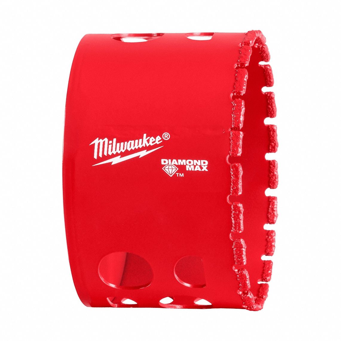 Hole Saw: 2 3/4 in Saw Dia., 1 1/2 in Max. Cutting Dp, 5/8"-18 Thread Size, Diamond Grit