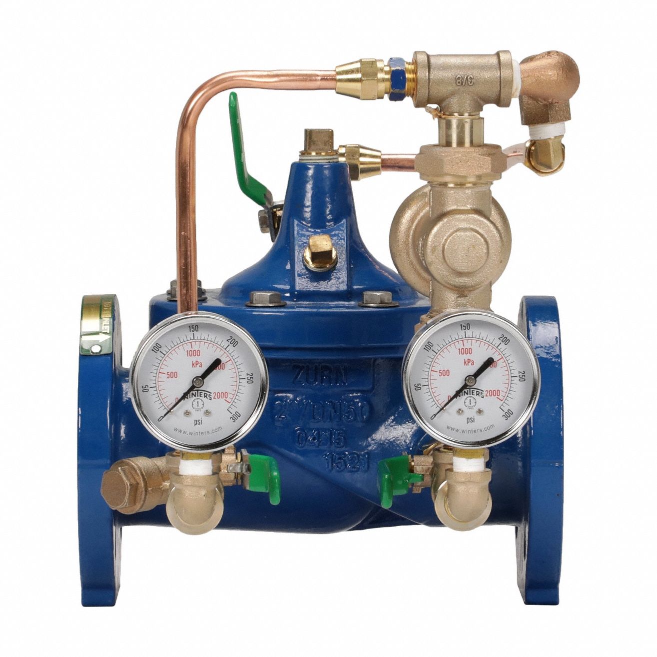 Automatic Control Valve: 2 in Nominal Pipe Size, Flanged, 15 psi to 120 psi
