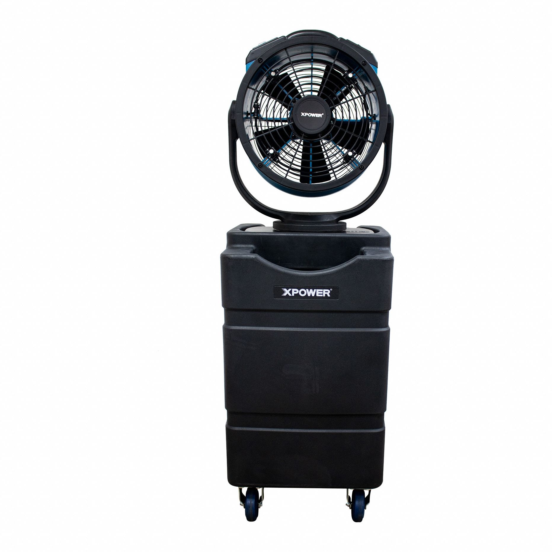 Misting Fan: 3 Speeds, 1, 700 cfm, 115V AC, Oscillating