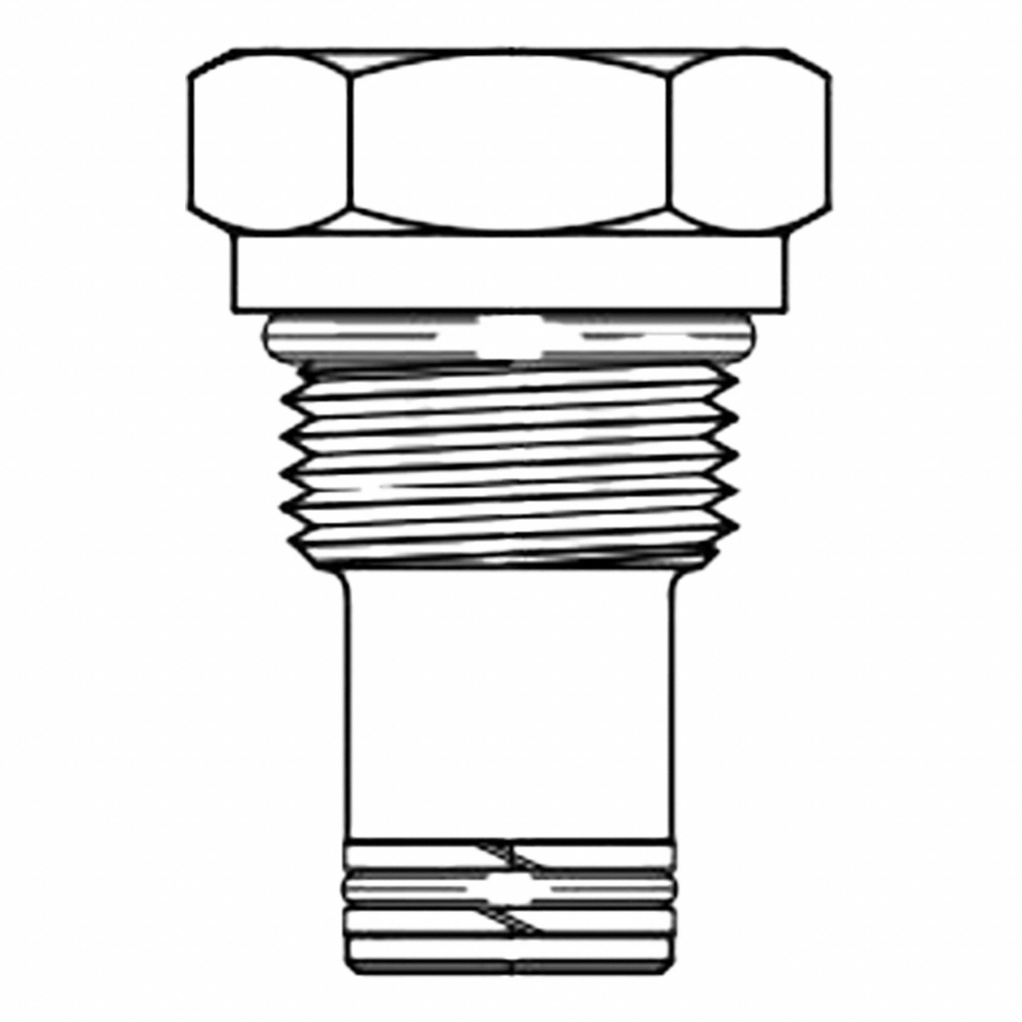 Hydraulic Cavity Plugs: Zinc-Coated Steel, Two-Way, 1_2 Blocks Ports, Buna-N