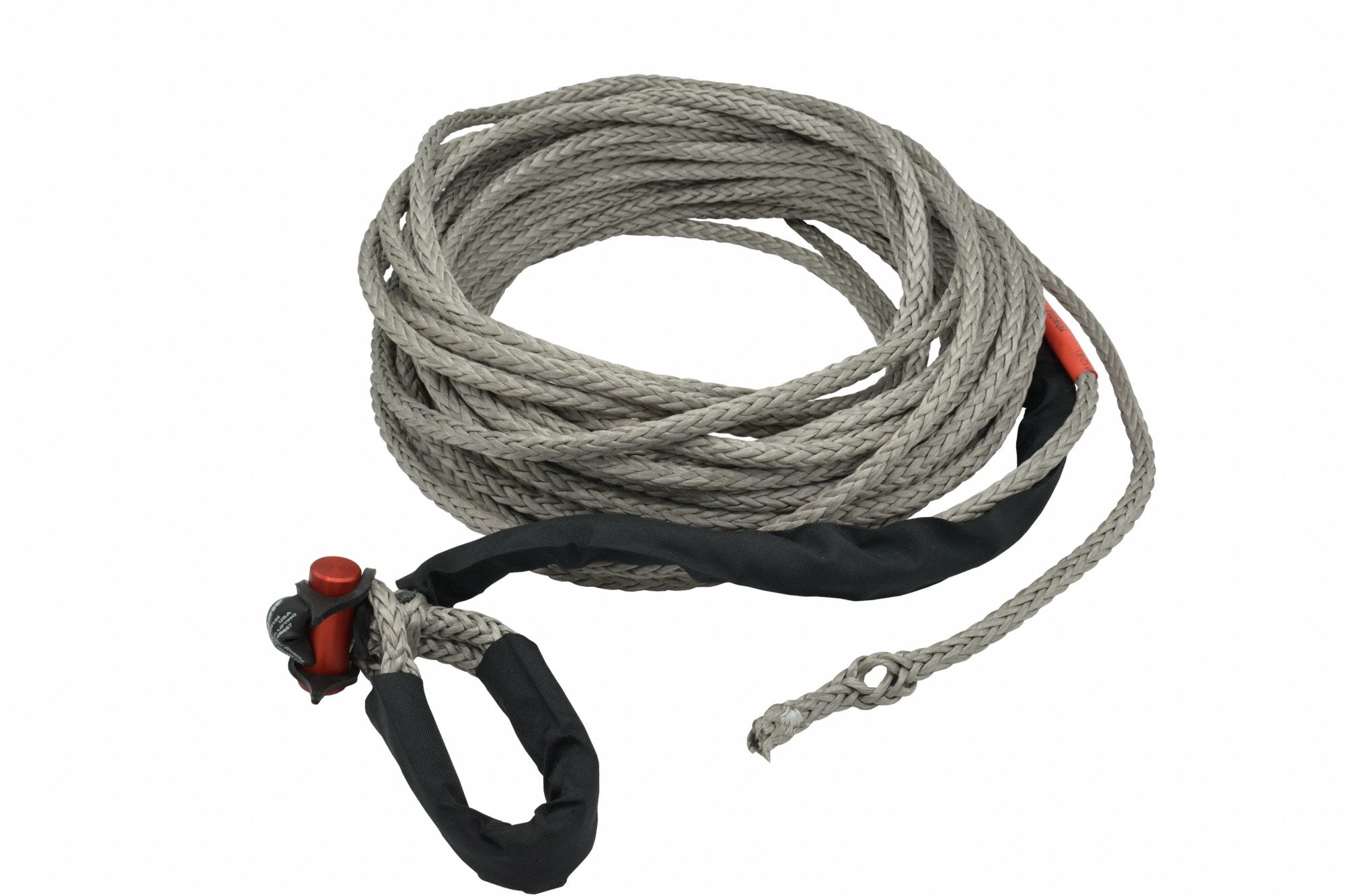 Winch Line: 75 ft Line Lg, 5/16 in Line Dia, Synthetic HMPE