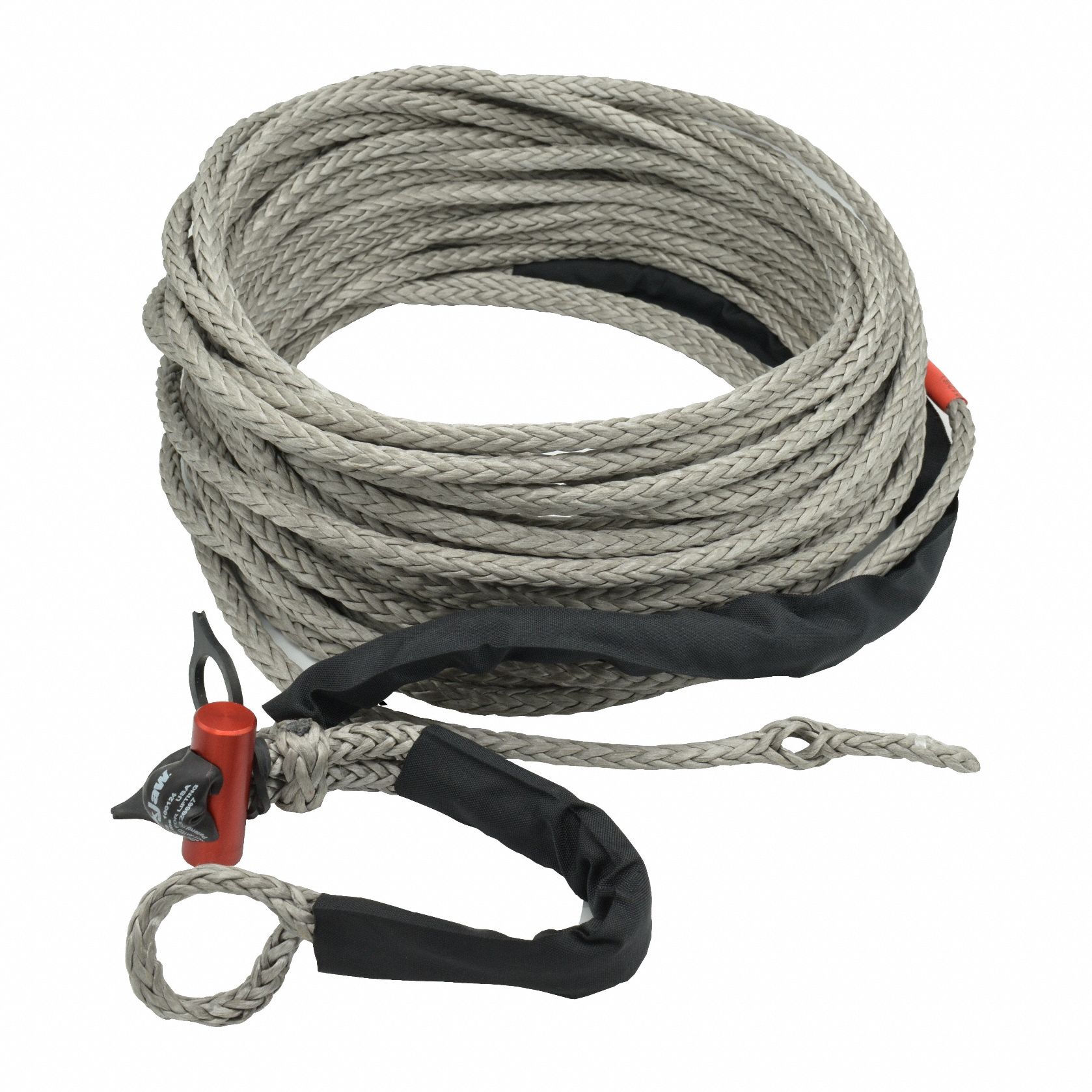 Winch Line: 100 ft Line Lg, 5/16 in Line Dia, Synthetic HMPE