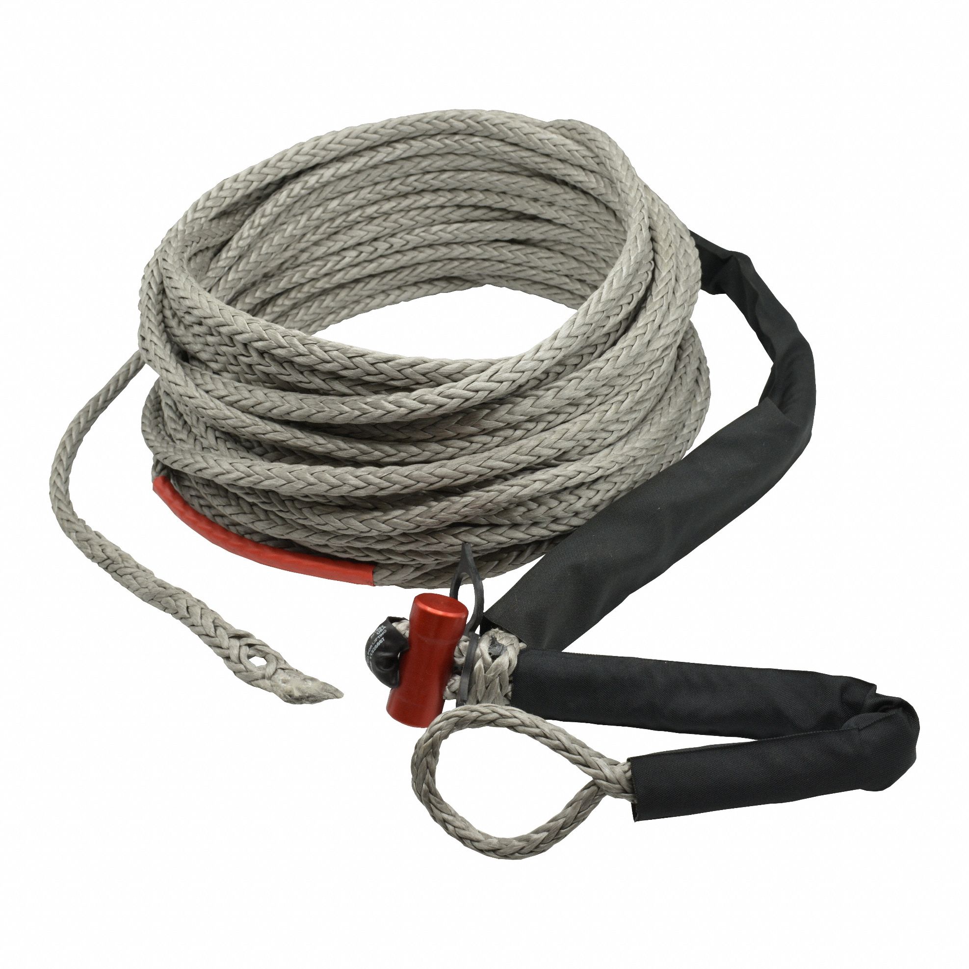 Winch Line: 75 ft Line Lg, 7/16 in Line Dia, Synthetic HMPE