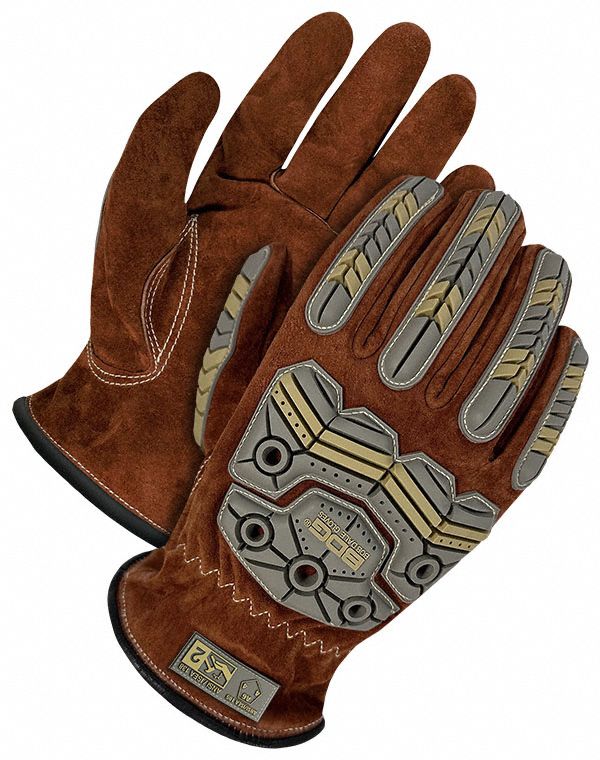LEATHER GLOVES,A6,FULL FINGER,PR