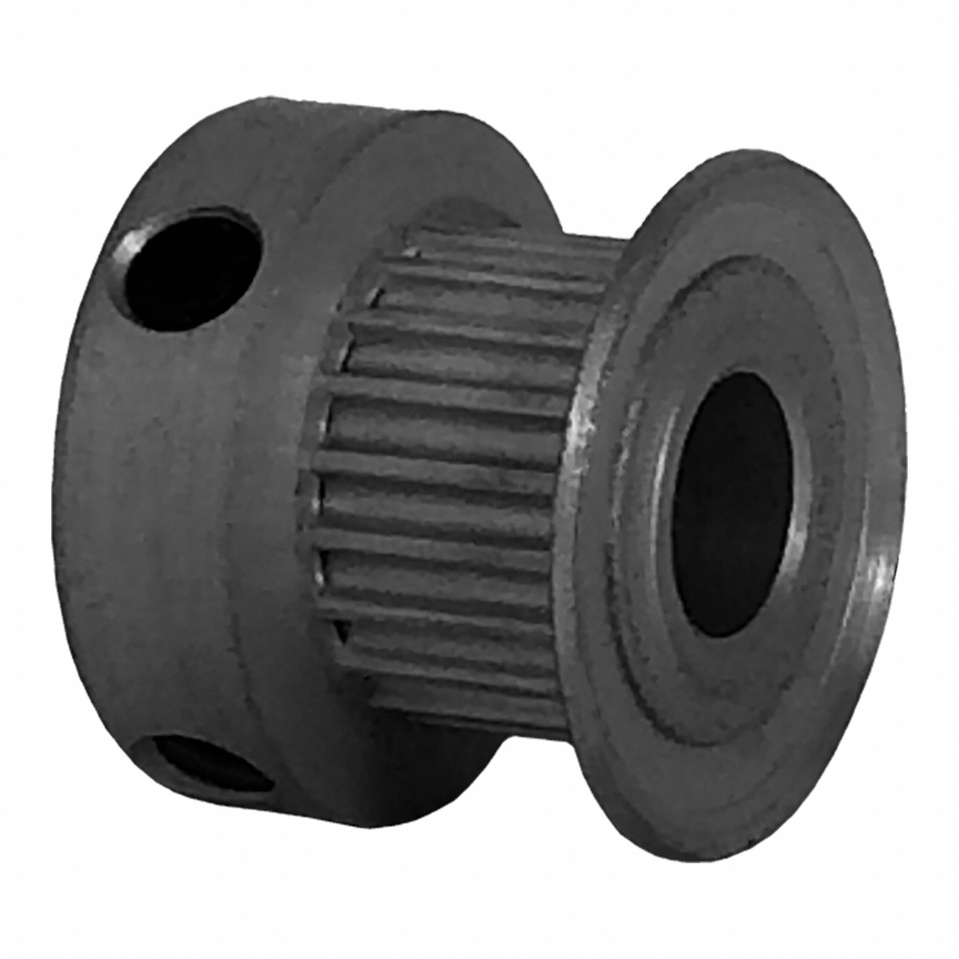 DAYTON Timing Pulley: Modified Curvilinear, Fixed, For GT Timing Belt Section, For 6 mm Belt Wd (MPN 19-2P06M6CA6). Key specifications — Brand: DAYTON; Finish: Clear Anodized; For Belt Series: Powerhouse®.