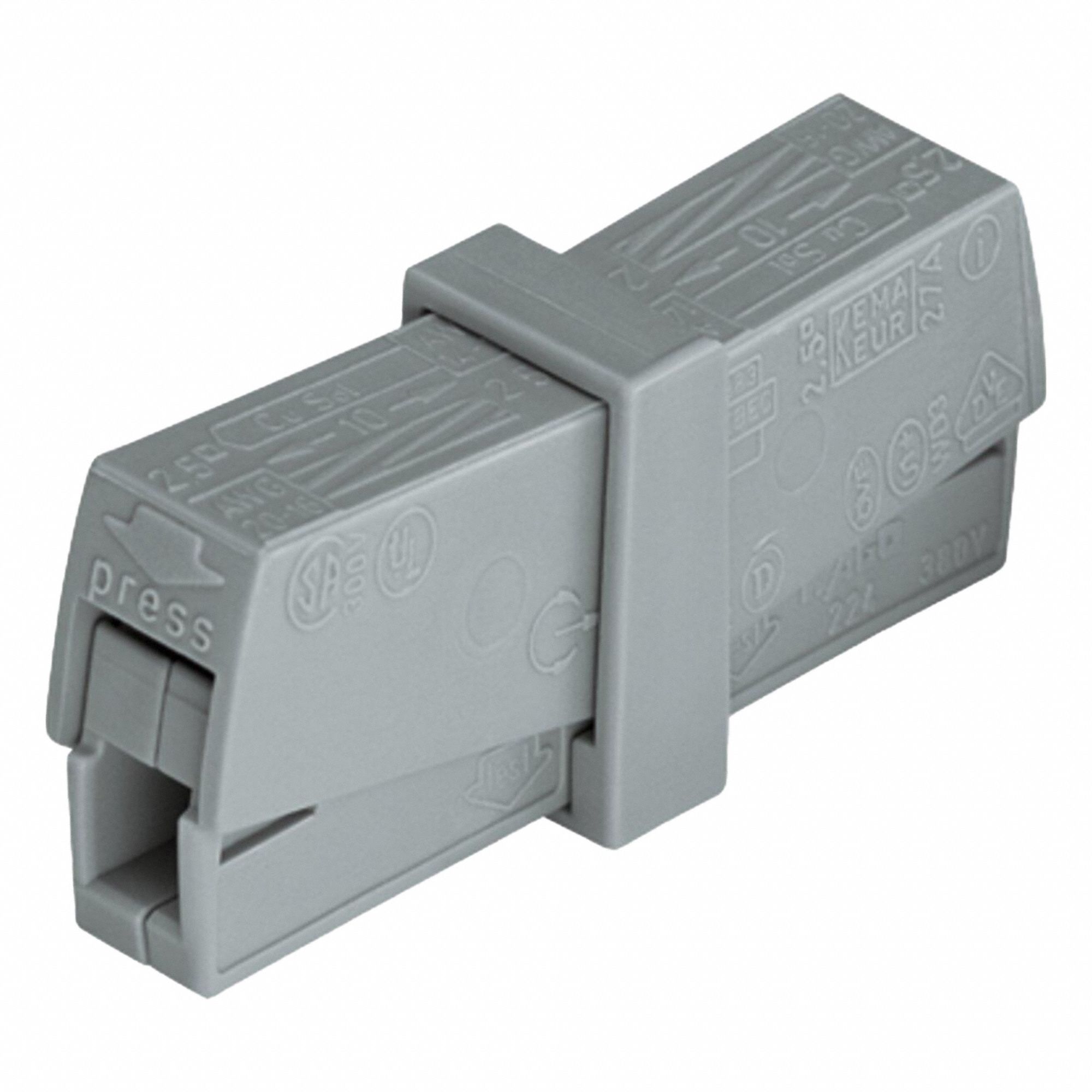 Ballast Disconnect,  Gray,  Push-In,  300 V