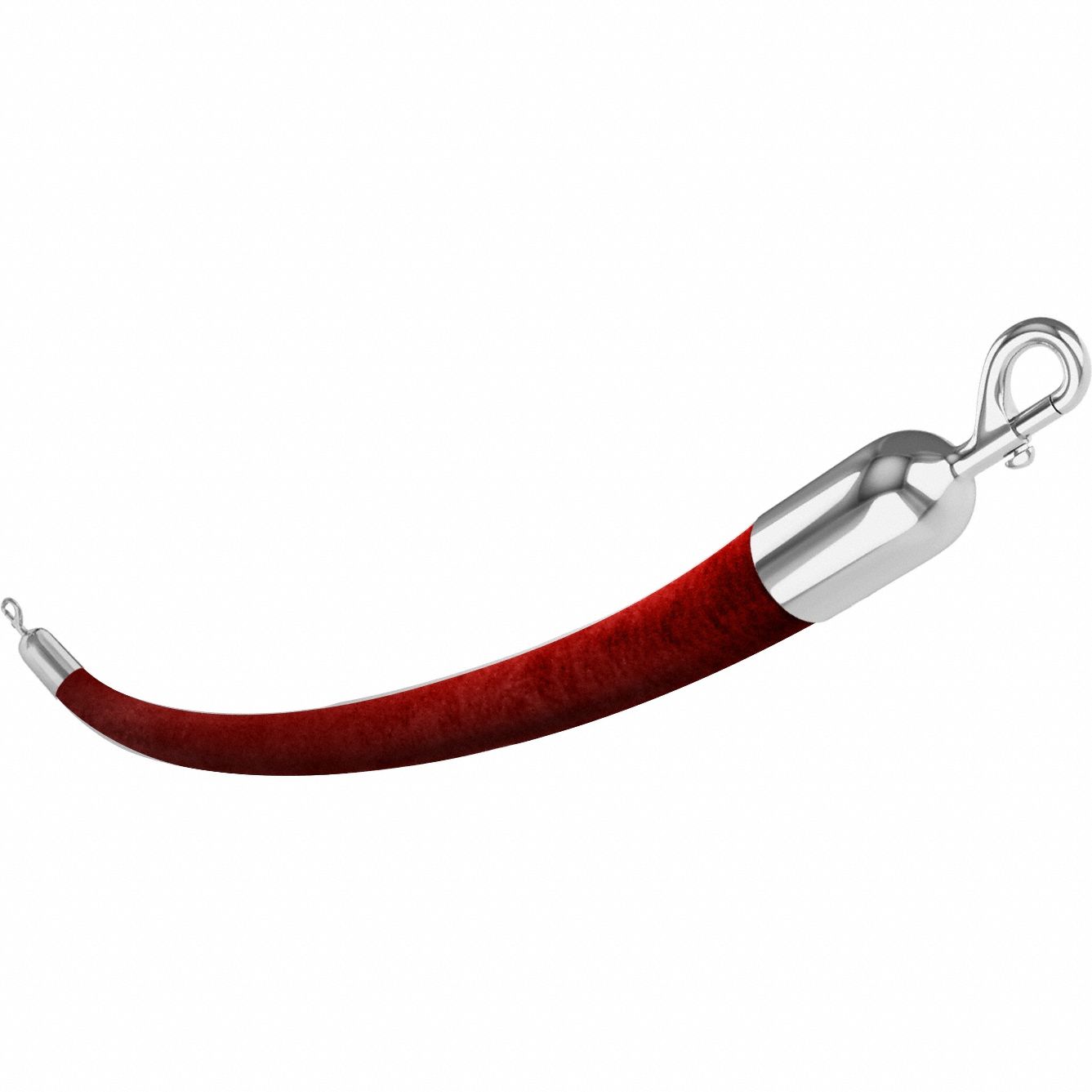 Barrier Rope, Velour, Red, 3 ft.