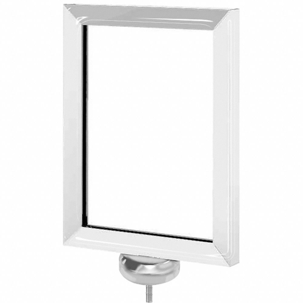 Sign Frame: Silver, 8 1/2 in Overall Wd