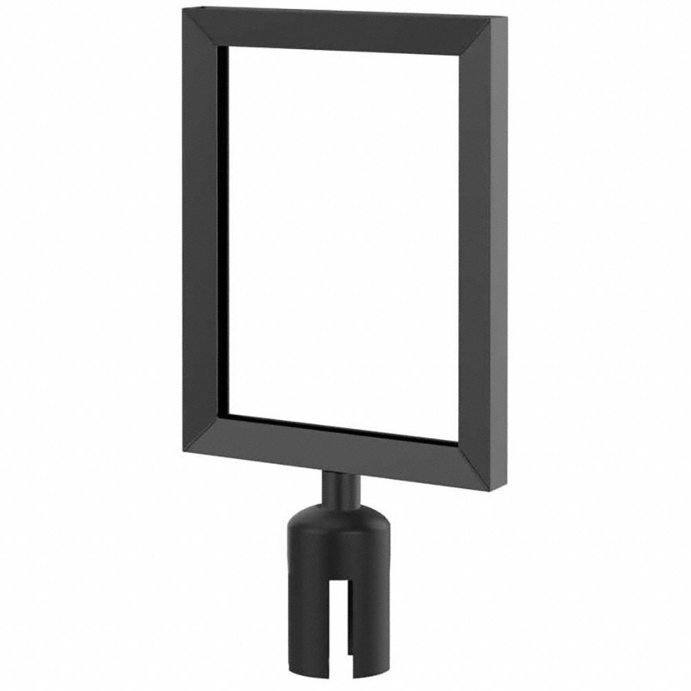 Sign Frame Kit: Black, 8 1/2 in Overall Wd