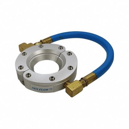 Ring Blade air wipes: 2 in Throat Dia, 4 3/4 in Overall Ring Dia, 2 Air Inlets, 1/4 in FNPT