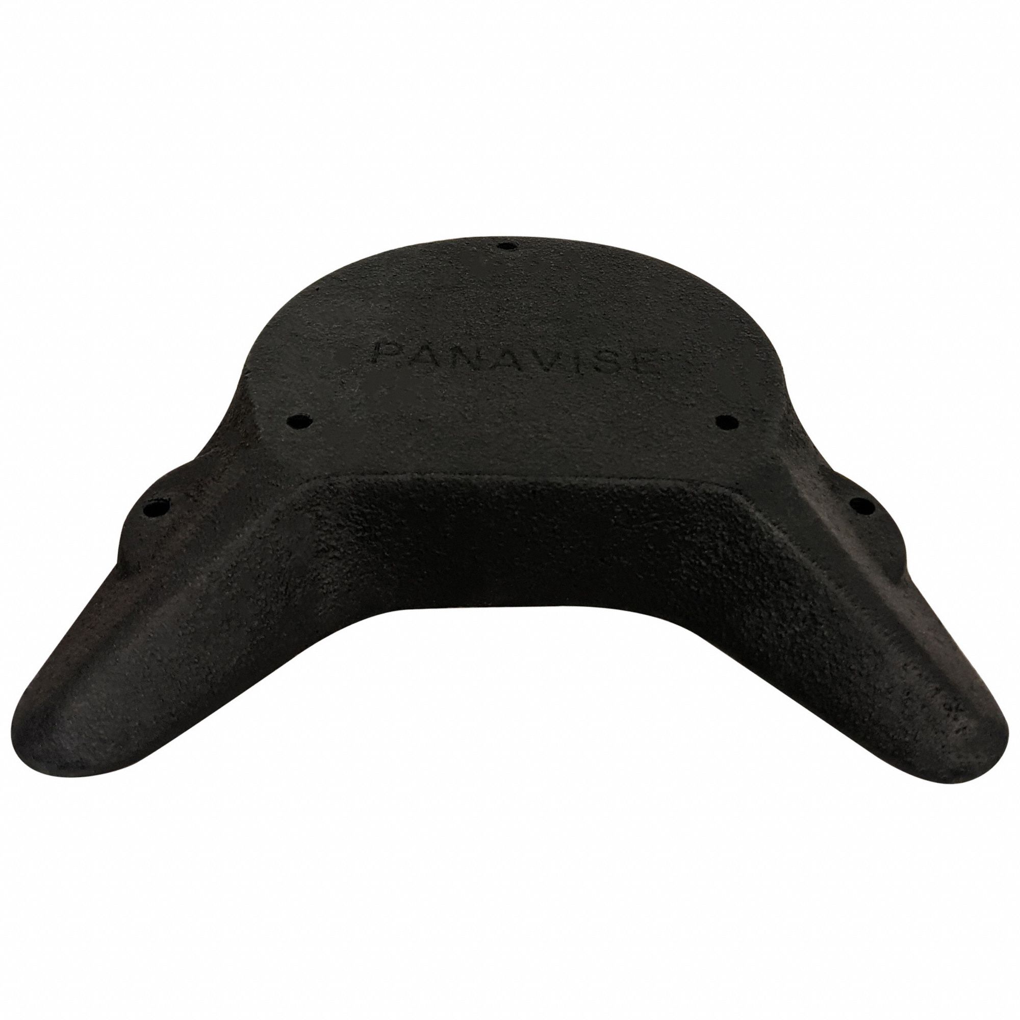 Weighted Base Mount: Iron, 6 7/8 in Overall Lg, 1/4 in Mounting Hole Dia, 2 Mounting Holes