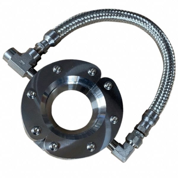 Ring Blade air wipes: 4 in Throat Dia, 6 3/4 in Overall Ring Dia, 2 Air Inlets, 1/4 in FNPT