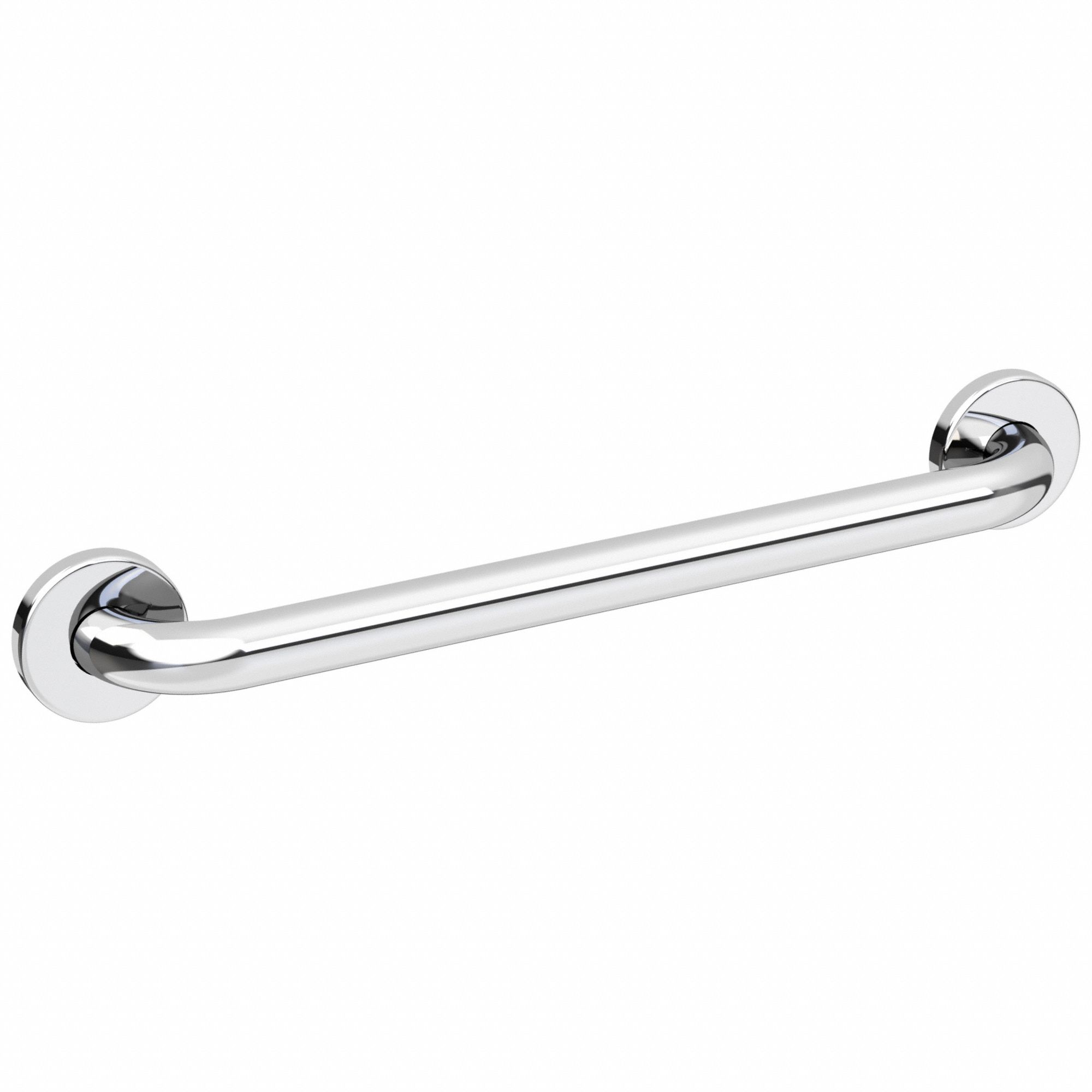 GRAB BAR: STRAIGHT, 24 IN L, 1¼ IN DIA, STAINLESS STEEL, POLISHED, SILVER