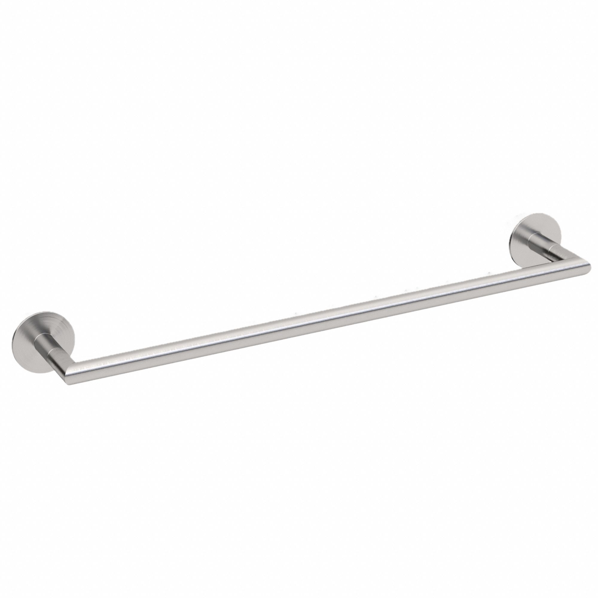 Towel Bar: WIETBSN12, Wall Mount, 2 in x 13 3/8 in x 3 1/8 in, 5/8 in Bar Dia, 12 in Bar Wd