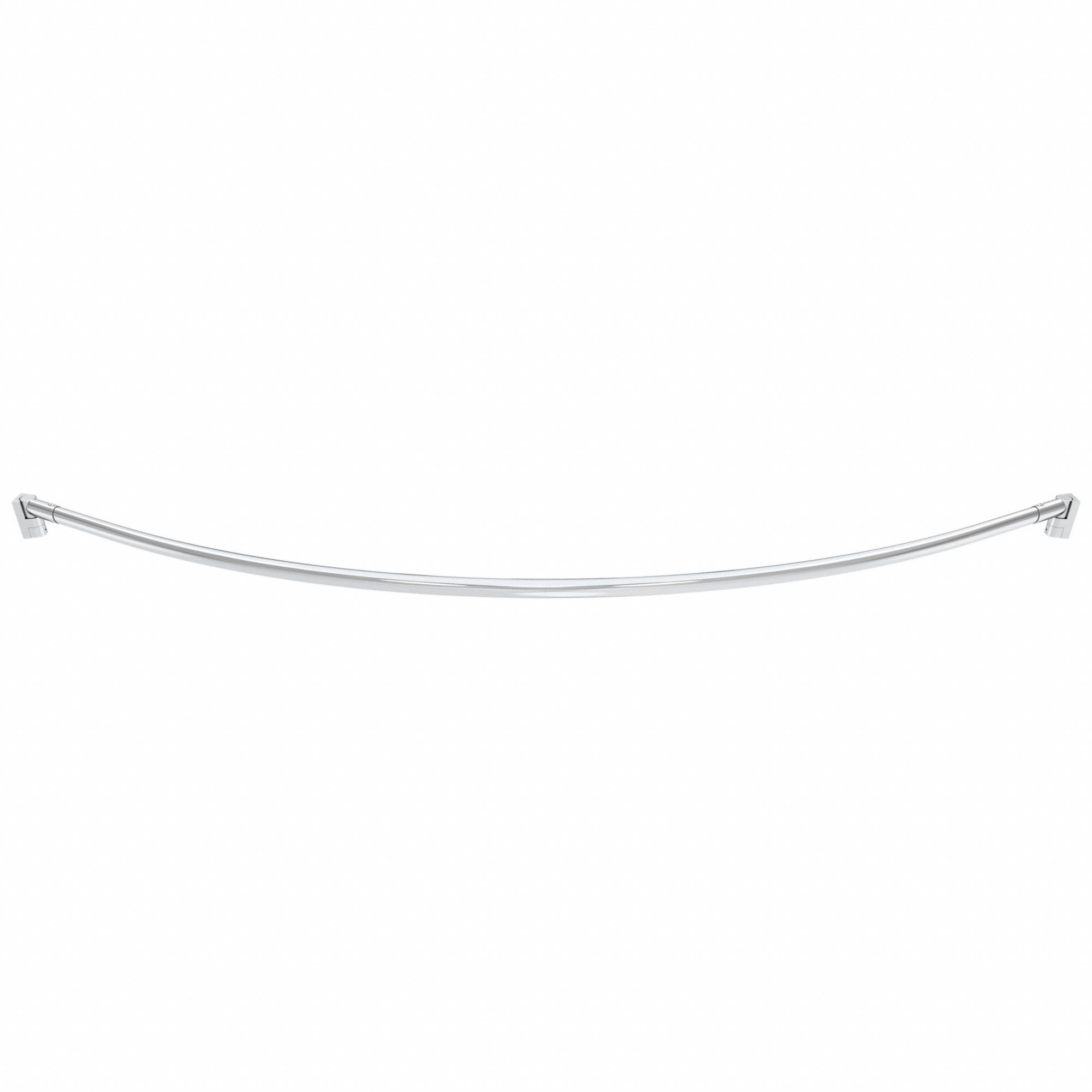 Curved Shower Rod 57 3/4 in L Satin PK6