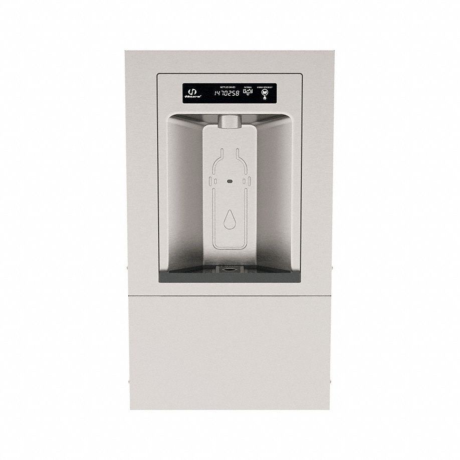 Bottle Filling Station: On-Wall, Non-Refrigerated, Stainless Steel, Silver, Satin