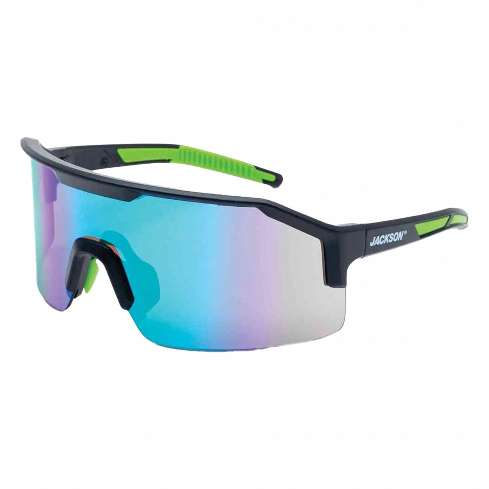 Safety Glasses: Green Lens, Half-Frame, Hard Coat/Scratch-Resistant, Maxview+ Series