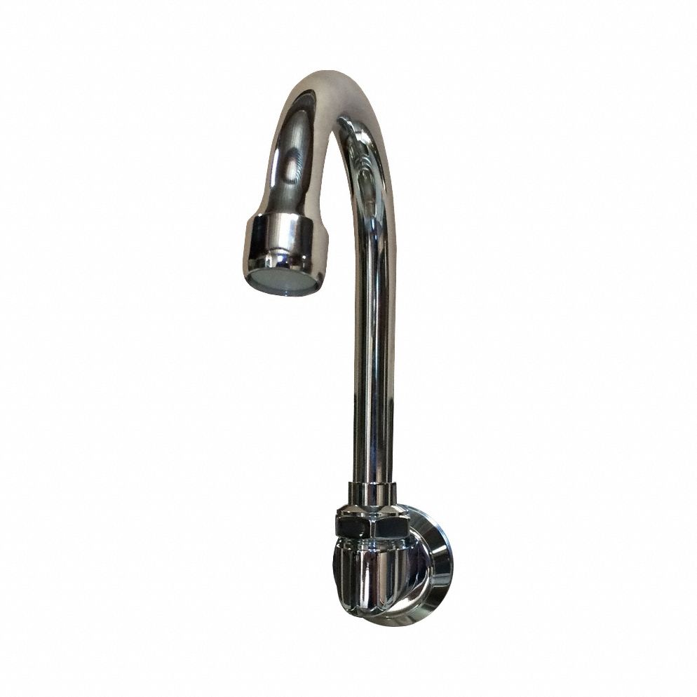 Spout: Spout, Gooseneck, Swivel Spout, Cast Brass, Chrome, 0.5 gpm Flow Rate, Aerated, NPT
